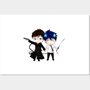 Rin & Yukio Chibi! Posters and Art